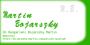 martin bojarszky business card